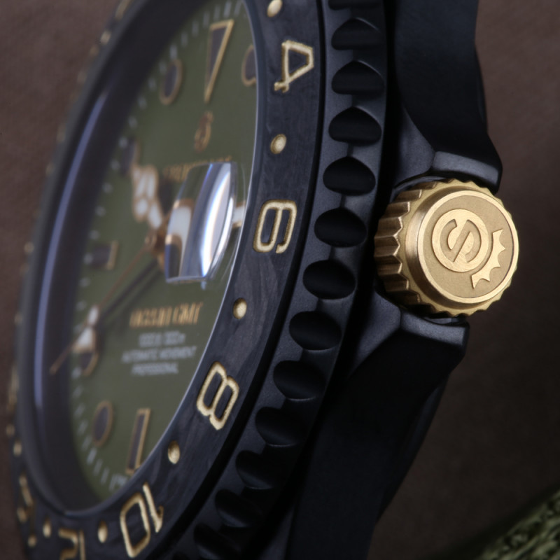 Steinhart Ocean One GMT black MILITARY khaki 42mm Crown
