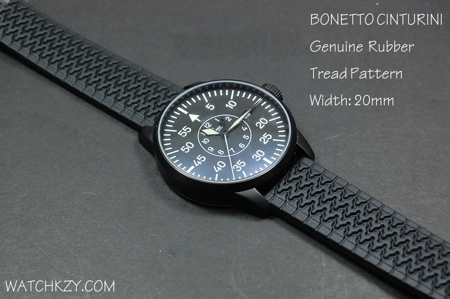 Bonetto tread 20mm black watch
