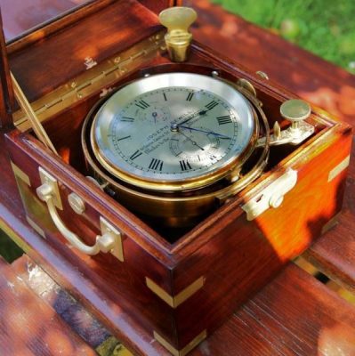 Marine Chronometer in wooden box