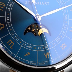 Marine 42 Moon Phase Blue Zodiac Dial 3