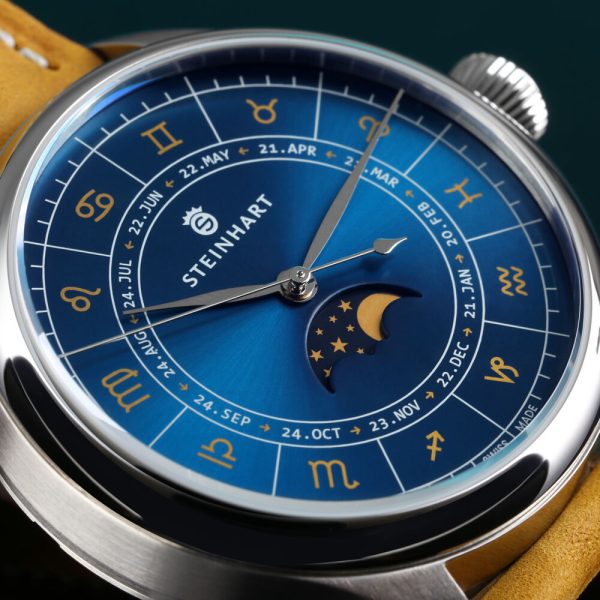 Marine 42 Moon Phase Blue Zodiac Dial 4