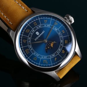 Marine 42 Moon Phase Blue Zodiac Dial 2