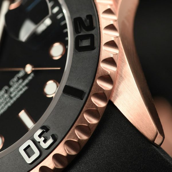 Ocean One PINK-GOLD Ceramic Diver Watch Bezel 1