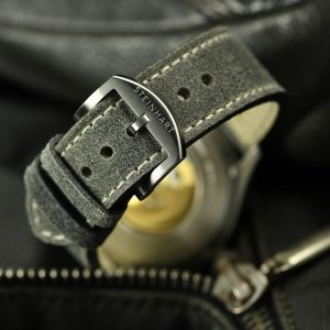 Nav B-Uhr 44 date vintage grey strap buckle