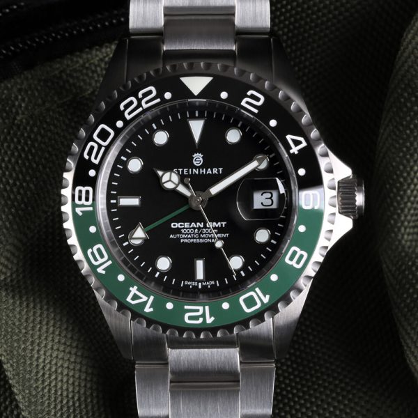 Steinhart Ocean One GMT Black-Green Ceramic Dial 2