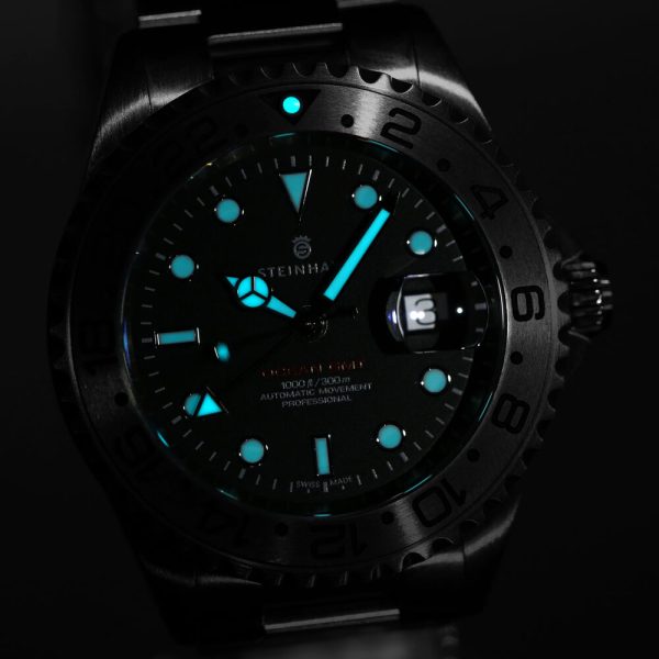 Steinhart Ocean One GMT Tungsten Lume Shot