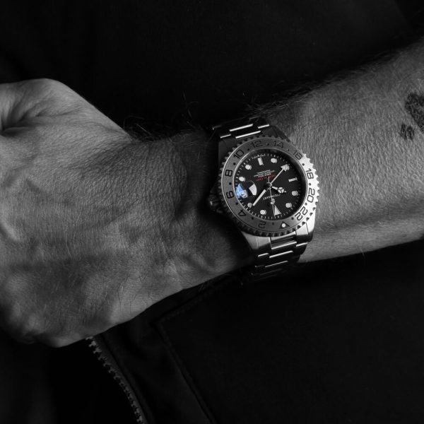 Steinhart Ocean One GMT Tungsten Wrist Shot 1