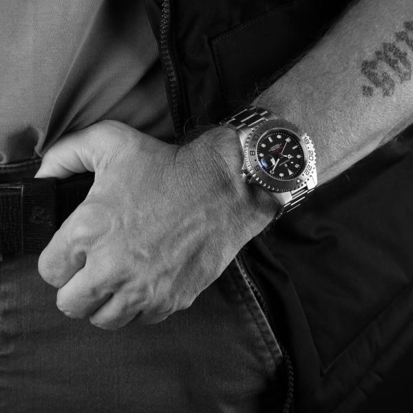 Steinhart Ocean One GMT Tungsten Wrist Shot 3