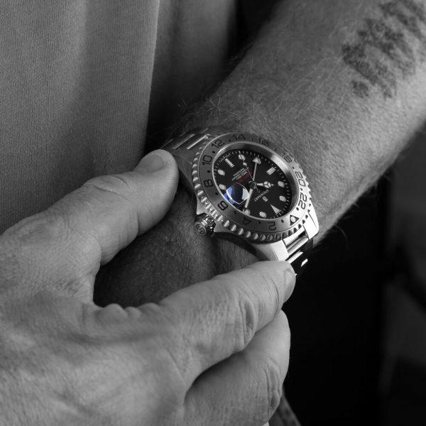 Steinhart Ocean One GMT Tungsten Wrist Shot 4