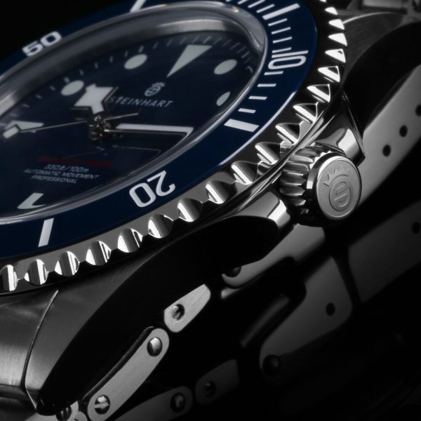 Steinhart Ocean 3 Blue Ceramic Crown 1