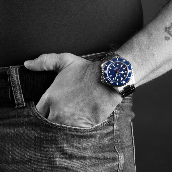 Steinhart Ocean 3 Blue Ceramic Wrist Shot 1