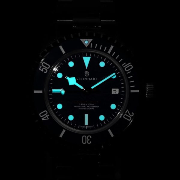 Steinhart Ocean 3 Blue Ceramic Lume Shot